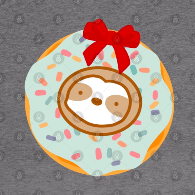 Christmas Wreath Donut Sloth by theslothinme